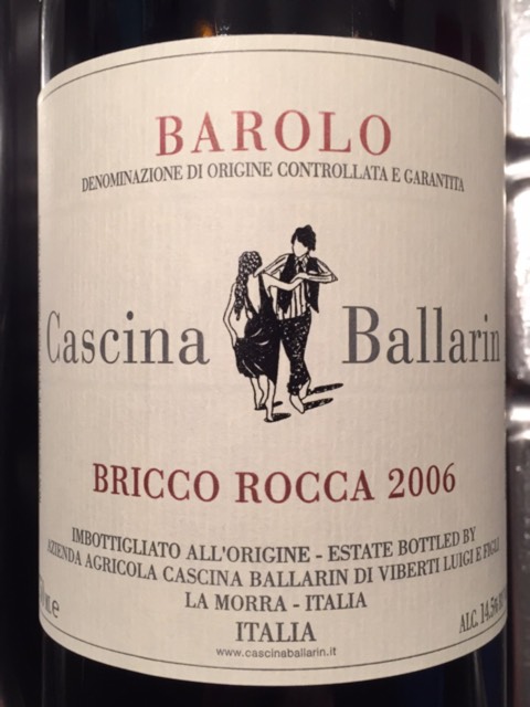 Vino rosso Barolo Bricco Rocca Riserva Tistot 2006