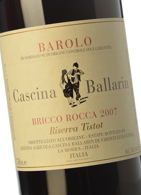 Vino rosso Barolo Bricco Rocca Riserva Tistot 2013
